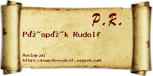 Püspök Rudolf névjegykártya