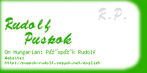 rudolf puspok business card